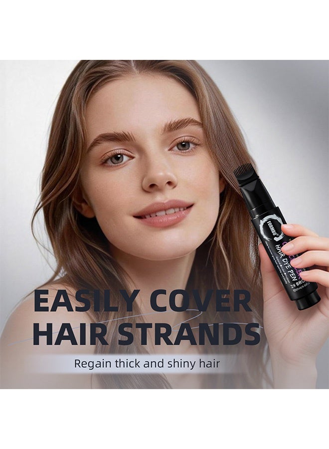 FORMBO One-time hair styling pen with teeth comb for whitening hair beauty hair dryer that doesn't damage the scalp hair dyeing dryer 20ml (02#BROWN) - Image 3